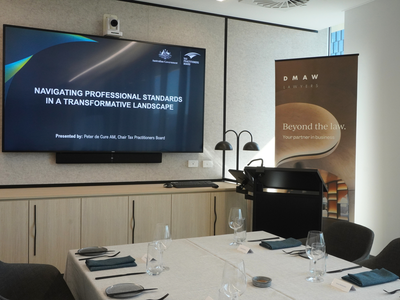 Peter de Cure boardroom luncheon