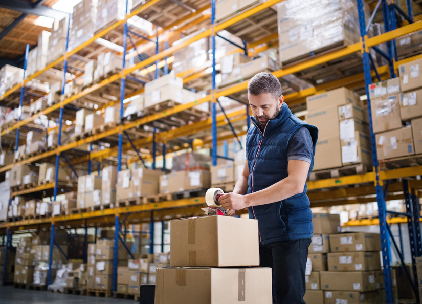 Man working in warehouse