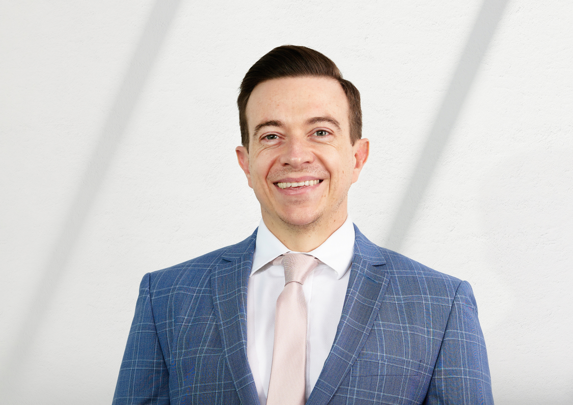 Young white male lawyer headshot