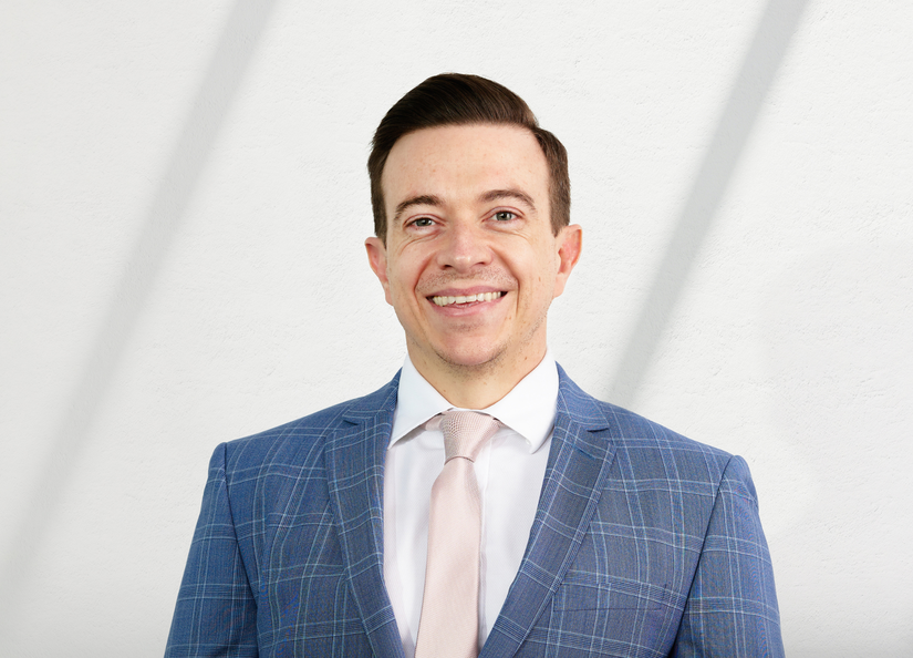 Young white male lawyer headshot